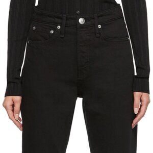 Rag & Bone Black Organic Cotton Maya Jeans